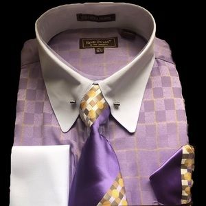 Men’s bar/pin collar luxury/premium dress shirts